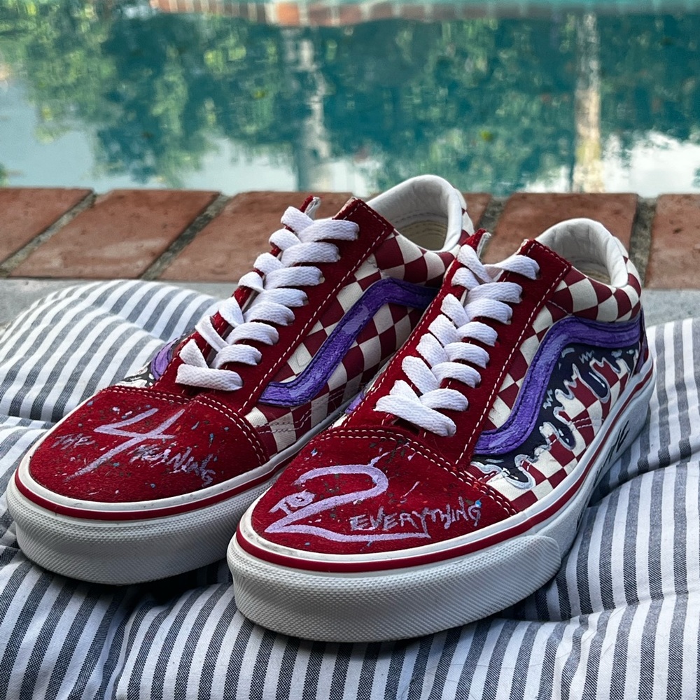 Old skool customs vans great condition